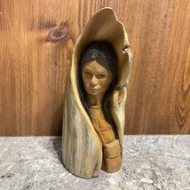 Vtg Walk In Beauty Wood Resin Sculpture By Herrera Native American Statu... - $9.99