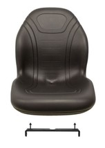 John Deere Black Mower Seat W/Bracket For X300 &amp; X500 Series Fits X304 X... - $164.99