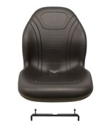 John Deere Black Mower Seat W/Bracket For X300 &amp; X500 Series Fits X304 X... - £129.75 GBP