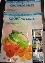 4 FLEXIBLE CHOPPING MATS (2 Packs of 2) Kitchen Fruit Vegetable Plastic ... - $4.75
