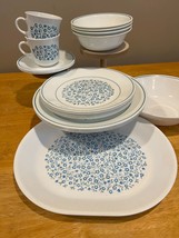Corelle Corning Blue Heather Small Floral Replacement Dish Plate Bowl Fl... - $4.95+