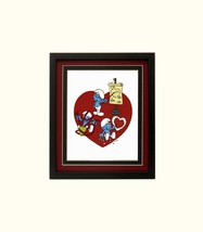 Smurfs Poster Valentines Day Framed Highest Quality - £49.28 GBP