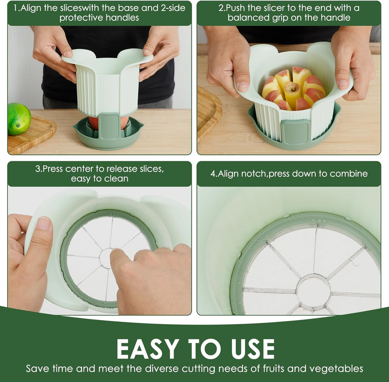 Apples Slicer and Corer, 8 Slices Heavy Duty Pear, Mango & Tomato Cutter with St Item image 7