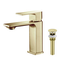 Mirage Single Handle Lavatory Faucet - Brushed Gold - £101.67 GBP