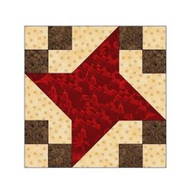4 Side Star Paper Piecing Quilt Block Pattern 028 A - $2.75
