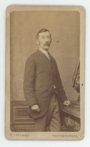Antique CDV Circa 1870s Handsome English Man in Suit Ireland Manchester England - £7.41 GBP