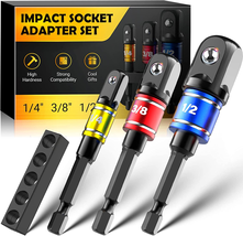 Impact Socket Adapter Set Tools - Gifts for Men Drill Adapter Driver Bit, Cool S - £7.88 GBP