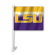 NCAA LSU Tigers Ombre Car Flag College Football New - £8.76 GBP