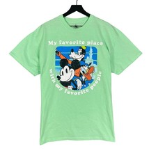 Disney Parks Mickey &amp; Friends Unisex XL T-Shirt Light Green Graphic Prin... - $23.76