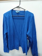 Draper James Women&#39;s Textuted Blue  cardigan Size L Box 090 C MH - £12.96 GBP