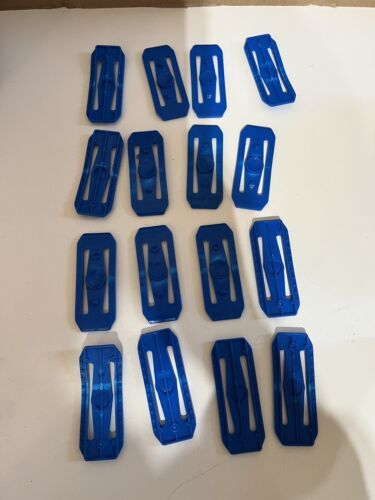 GENUINE HOT WHEELS Connectors Track Joiners Joints Lot of 16 Pieces BLUE - $16.78