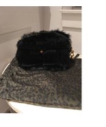 REBECCA MINKOFF Black Rabbit Fur Rumor Crossbody Bag $395 EUC Minor Defect - $98.01