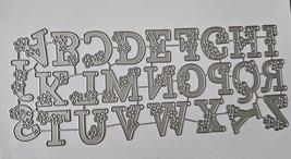 Capital Alphabet with Floral Design Metal Cutting Die Birthday Wedding S... - £13.77 GBP