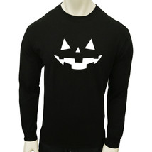 Nwt Halloween Pumpkin Face Scary Dark Horror Graphic Men&#39;s Long Sleeve T-SHIRT - £12.69 GBP