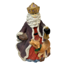 Vintage Hand Painted Ceramic Santa Claus Christmas Bell 5 Inch - $16.60