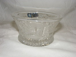 Vintage Crystal Open Candy Nut Bowl Frosted Floral Design Made in German... - $669.26 MXN