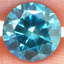 Round Shape Diamond Fancy Blue Color Enhanced SI1 Certified 6.34 MM 0.93 Carat - £787.57 GBP