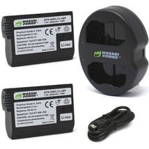 Wasabi Power Battery (2-Pack) & Dual Charger For En-El15 & D500, D600, - £41.84 GBP