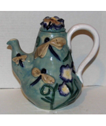 Heather Goldminc Blue Sky Pottery Clay works Blue Dragon Fly Teapot 8.5” - £20.47 GBP