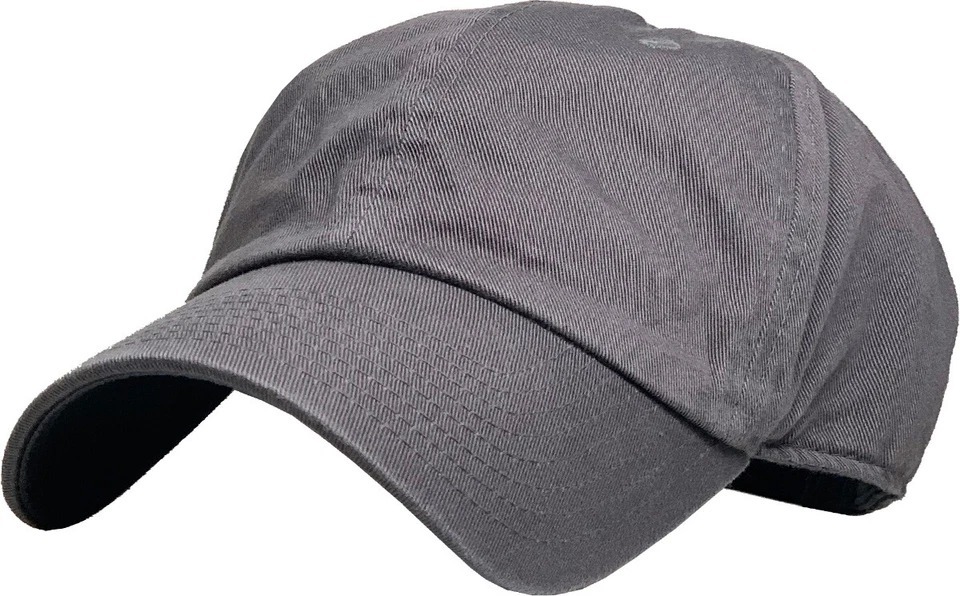 Dark Gray Solid Plain Washed Dad Hat Cotton Polo Style Baseball Ball Cap... - $19.99