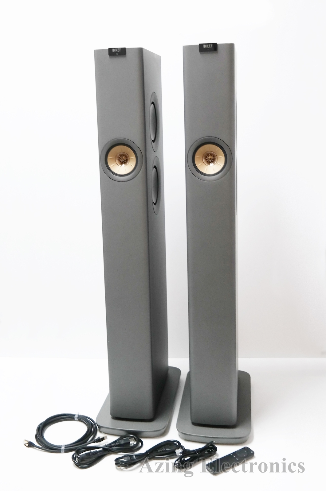 KEF LS60 Wireless Tower Speakers - Gray (Pair)