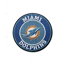 Miami Dolphins 3&quot; Iron on Embroidered Patch NFL Football New - £2.35 GBP