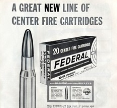Federal 30-06 Cartridges Ammo Hi Shok 1964 Advertisement Hunting Firearm... - $29.99