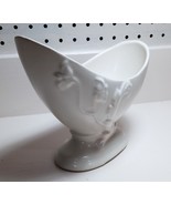 Vintage Ceramic Vase Cream Colored California Style Unmarked - $34.11 CAD