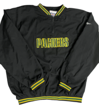 Vintage Green Bay Packers Reebok Jacket Coat Pullover 1/4 Zip Mens Size XL - $37.39