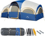 Camping Tent For 8 People: Waterproof, Windproof, Family Tent With Rainfly, - £142.35 GBP