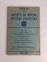 SMPE Journal Of The Society Of Motion Picture Engineers July 1947 VOL 49... - £10.29 GBP