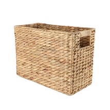 Natural Water Hyacinth Storage Basket With Built-In Handles Stair Basket Magazin - £63.06 GBP