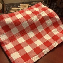 Kinara Madison Buffalo Check Sienna Red and White Table Runner 13x72 inches - $14.84