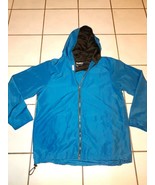 Men&#39;s Reebok Large Play Dry Full-Zip Track Hooded Jacket Blue 100% Polye... - $201.97 MXN