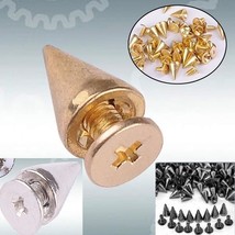 Leather Rivet Spike Stud Gold Silver Gunmetal Black 10MM US SELLER  - $3.95+