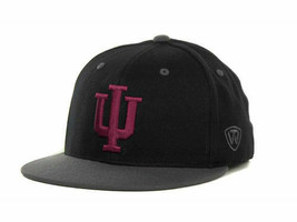 Indiana Hoosiers TOW NCAA 86 Confidential Flex Fit Black &amp; Gray Cap Hat  - £17.54 GBP