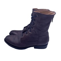 Frye Jamie Artisan Riding Boots Leather Ankle Zip Brown Lace Up Womens S... - $123.74