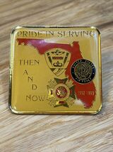 VFW Pride In Serving Then And Now Florida Pin KG JD Veterans Foreign Wars - $9.90