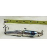 Vintage Creek Chub Pikie Lure Jointed Metal Eyes Silver Blue Flash 5 1/2... - $82.30 CAD