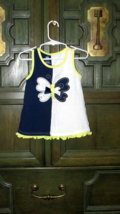 girls KIDS HEADQUARTERS sleeveless summer BUTTERFLY dress blue/white3T (... - $3.30