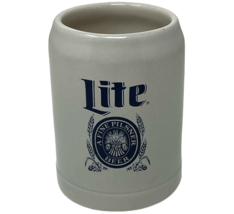 1980&#39;s Miller Lite 5&quot; Ceramarte Pint Beer Mug Grey - Fine Pilsner Beer - £7.50 GBP