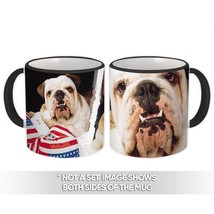Bulldog Boxe : Gift Mug Boxing Gloves USA Flag Dog Pet Animal Nature - $15.90