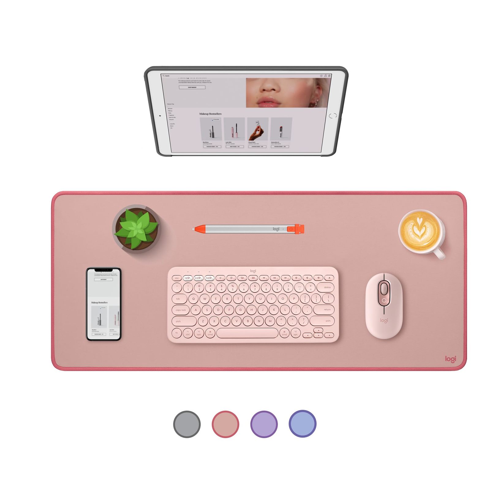 Logitech Desk Mat - Studio Series, Multifunctional Large Desk Pad, Exten... - $34.62