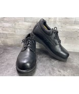 Vtg Loveless Oxford Men 14M Shoes Black Leather Plain Toe Composite Toe ... - $37.74 CAD