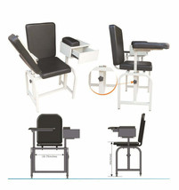 Padded Phlebotomy Blood Draw Chair/Regular Black Color - LOCAL PICK UP - £259.14 GBP