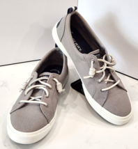 Sperry Top Sider Pier Wave Womens Gray Low Top Sneakers STS85103 Canvas 9.5 EUC - £13.45 GBP