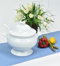 Porcelain Soup Tureen With Ladle and Lid - $58.36