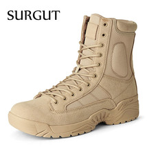 Men Desert Military Boots Mens Working Safty Shoes Army Combat Boots Autumn Men  - £74.61 GBP