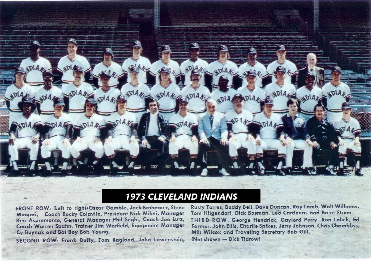 Primary image for 1973 CLEVELAND INDIANS 8X10 TEAM PHOTO BASEBALL PICTURE MLB