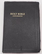 Vintage Holy Bible World Bible Concordance Leather Cover 1960&#39;s - £49.52 GBP